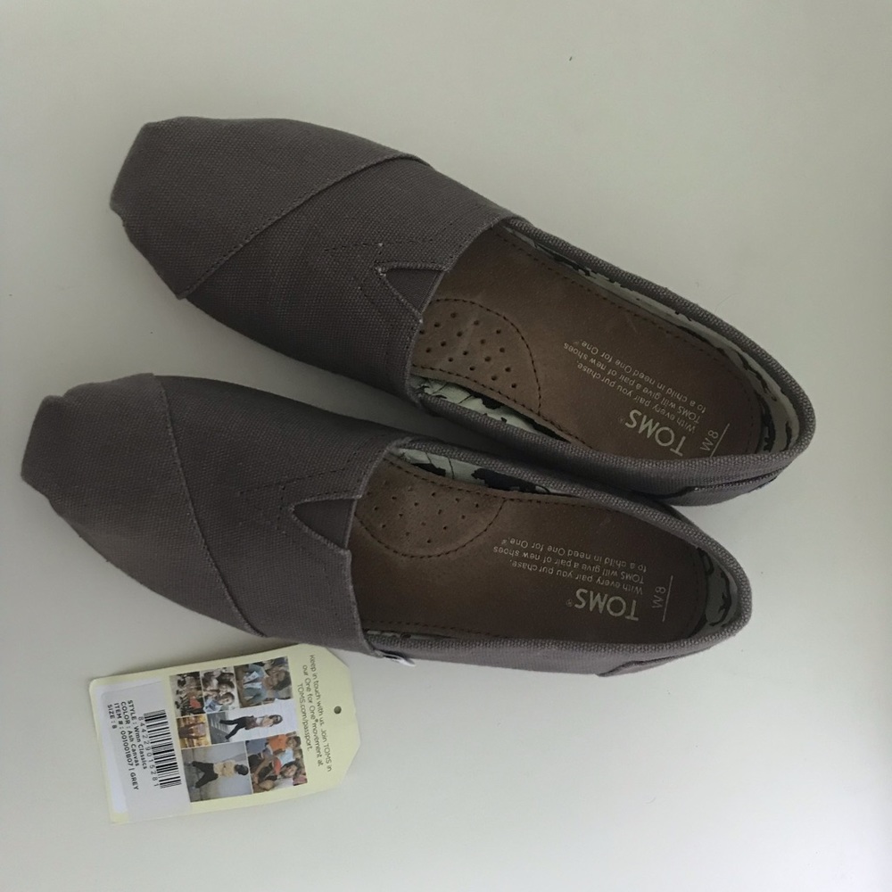 Toms Classic Ash Canvas Shoes Women’s Size 8 New